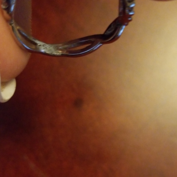 Black and White CZ Halo Sterling Silver Ring - Picture 5 of 5